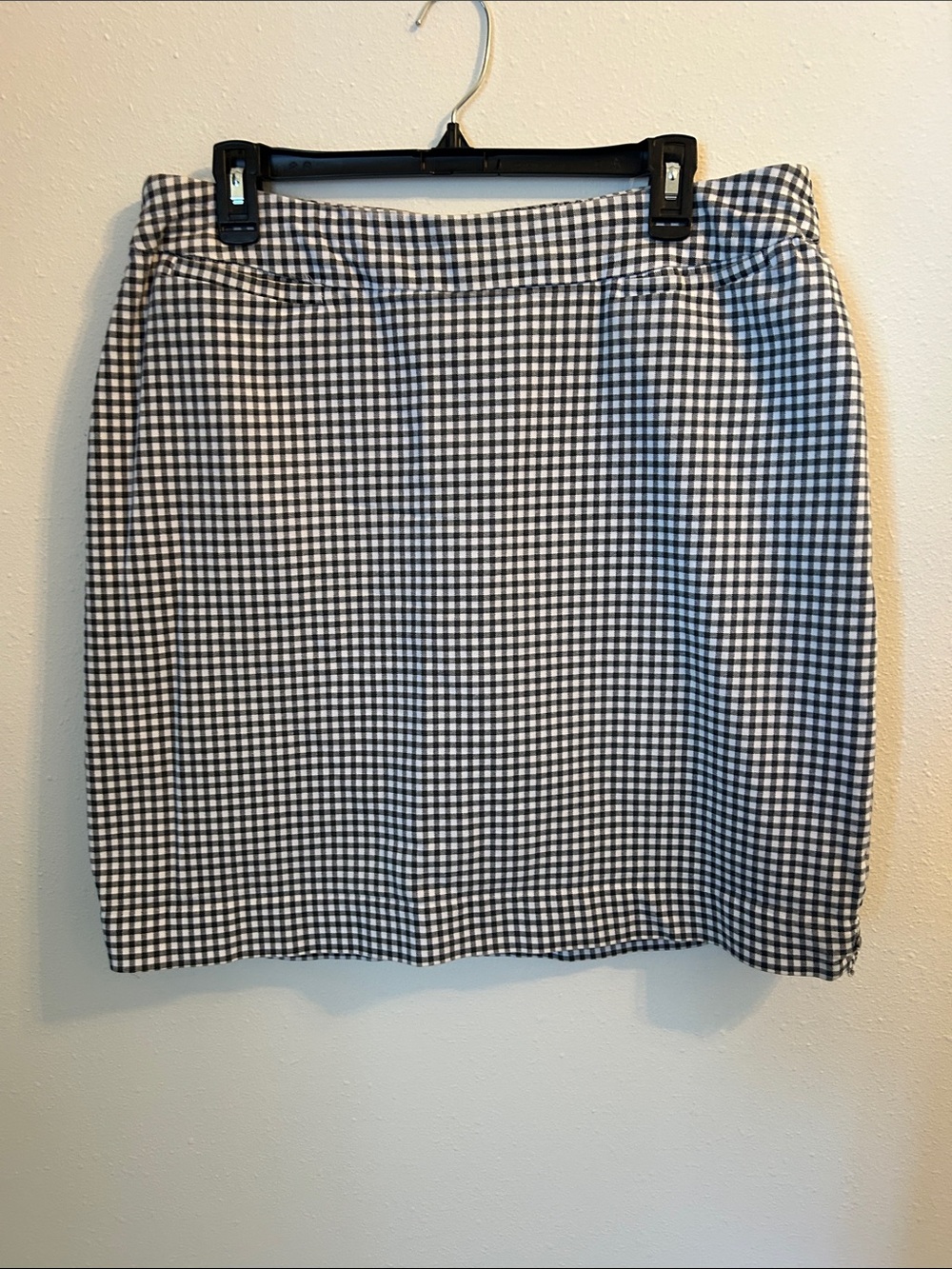 CJ Banks Black and White Gingham Pencil Skort